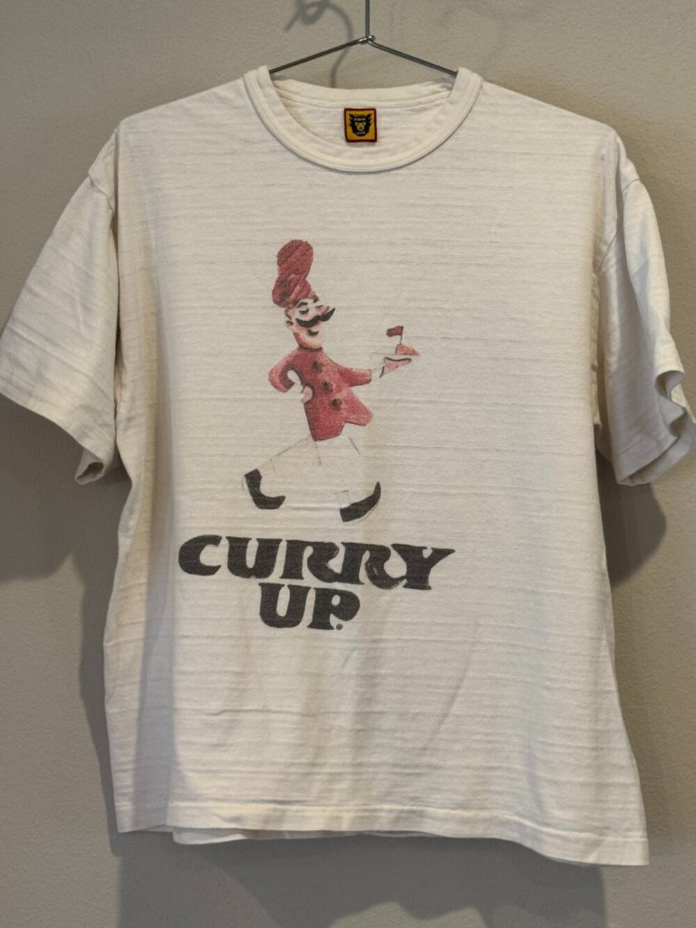 Men's-Human Made Curry Up/White Shirt